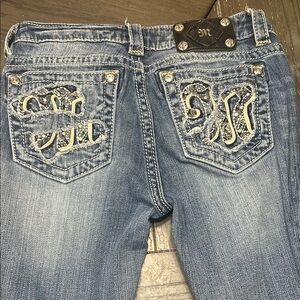 Miss Me Light Blue Embroidered Jeans